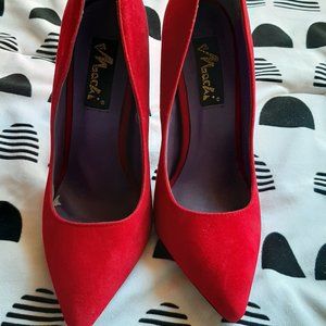 Red Machi Stiletto High Heels